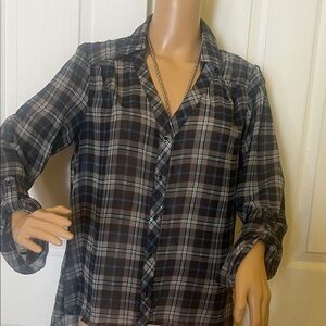 Have Gray and Blue Checkered Shirt